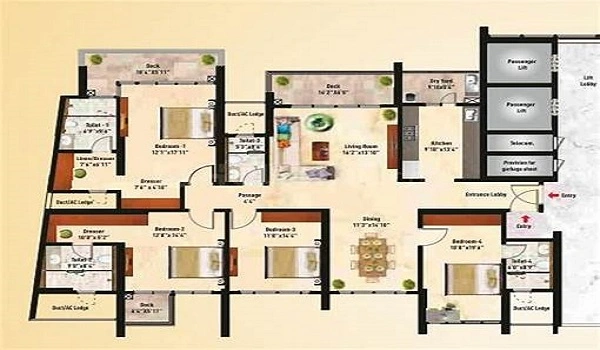 The Prestige City Hyderabad 5 BHK Floor Plan
