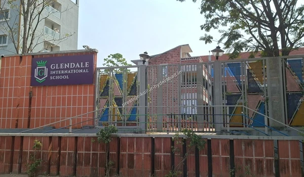 Main entrance gates of Glendale International School located conveniently close to Prestige Kollur in Hyderabad