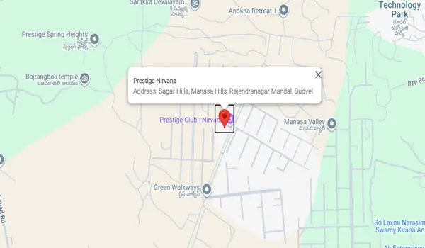 Prestige Nirvana location