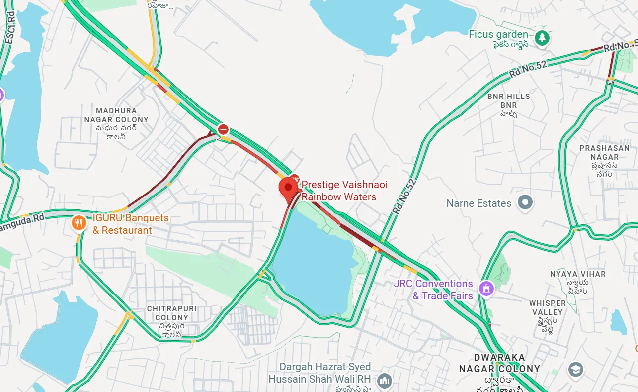 Prestige Vaishnaoi Rainbow Waters location