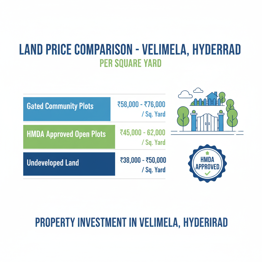 Price of Land in Velimela